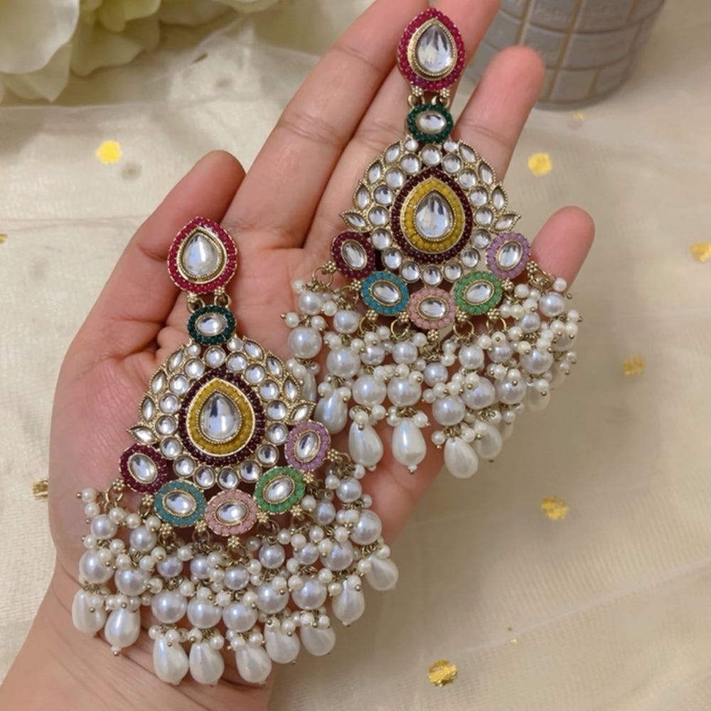 ShringarStreet kundan Dangler earring in multi