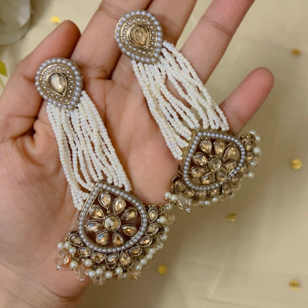 ShringarStreet pearl long  earring
