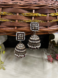 ShringarStreet Gold Plated Premium Quality Brass Beads Jhumki Earrings