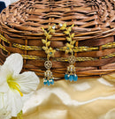 ShringarStreet Gold Plated Brass America Diamond And Beads Jhumki Earrings