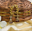 ShringarStreet Gold Plated Brass America Diamond And Beads Jhumki Earrings