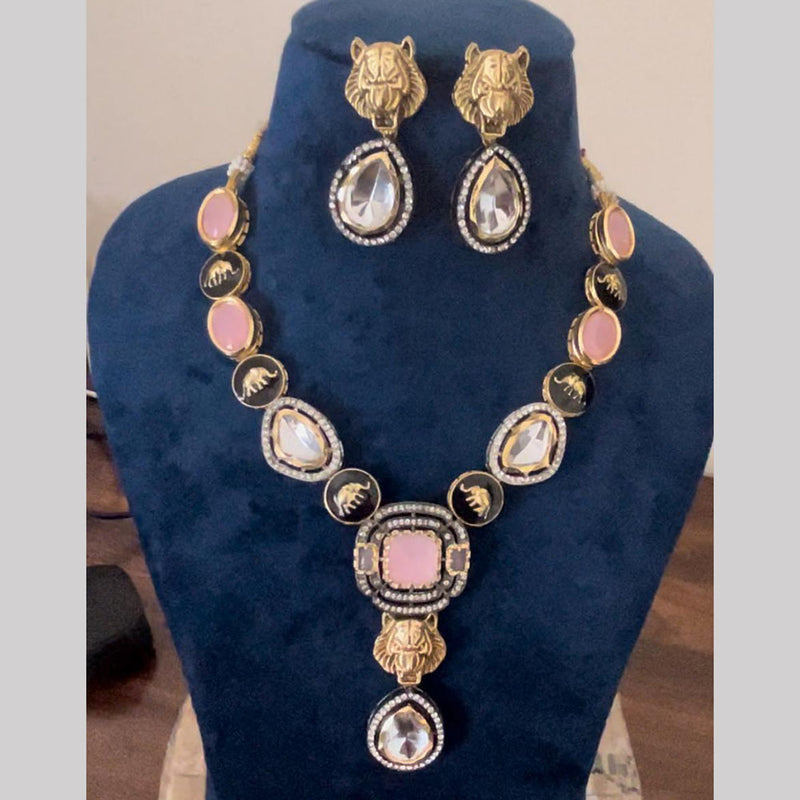 Shringarstreet 2Tone Plated Kundan Necklace Set