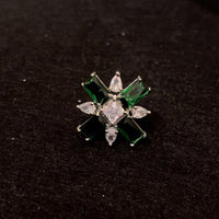ShringarStreet Silver Plated AD Stone Ring