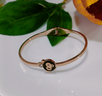 Tarohi Jewels Stainless Steel Rosegold Plated Monkey Face Kada- STKD 3064