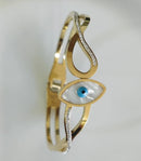 Tarohi Jewels Stainless Steel Gold Plated Evil Eye Kada- STKD 4835