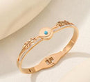 Tarohi Jewels Stainless Steel Gold/Rosegold Plated Evil Eye Kada - STKD 4874