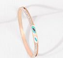 Tarohi Jewels Stainless Steel Gold/Rosegold Plated Enamel Kada- STKD 4901