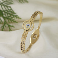 Tarohi Jewels Stainless Steel Evil Eye Kada