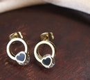 Tarohi JewelsStainless Steel Gold Plated Mini Heart Stud Earring-STNER 2727