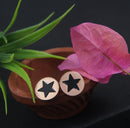 Tarohi JewelsStainless Steel Rosegold Plated Star Designed Round Shape Stud Earring-STNER 2830