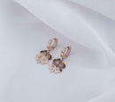 Tarohi JewelsStainlees Steel Flower Design Hoops Earring    - STNER 5068