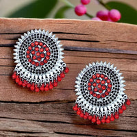 Bevy Pearls Austrian Stone And Pearl Elegant Dangler Earrings