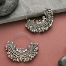 Bevy Pearls Oxidised Plated Traditional Bali Earrings