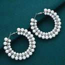 Bevy Pearls Classic Pearl Hoop Earrings for Women