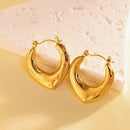 Bevy Pearls Modern Wave Design Hoop Earrings