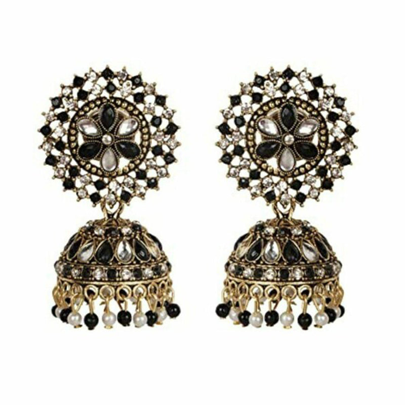 Subhag Alankar White & Black Attractive Kundan earrings For Girls and Women