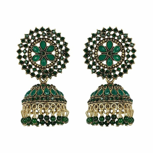 Subhag Alankar Green Attractive Kundan earrings For Girls and Women