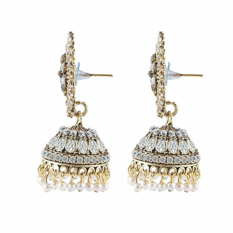 Subhag Alankar White Attractive Kundan earrings For Girls and Women