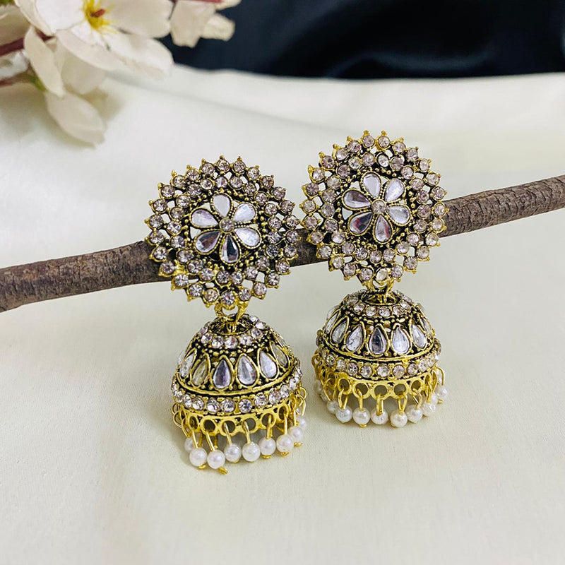 Subhag Alankar White Attractive Kundan earrings For Girls and Women