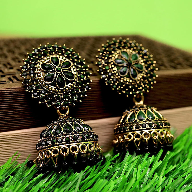 Subhag Alankar Black Attractive Kundan earrings For Girls and Women