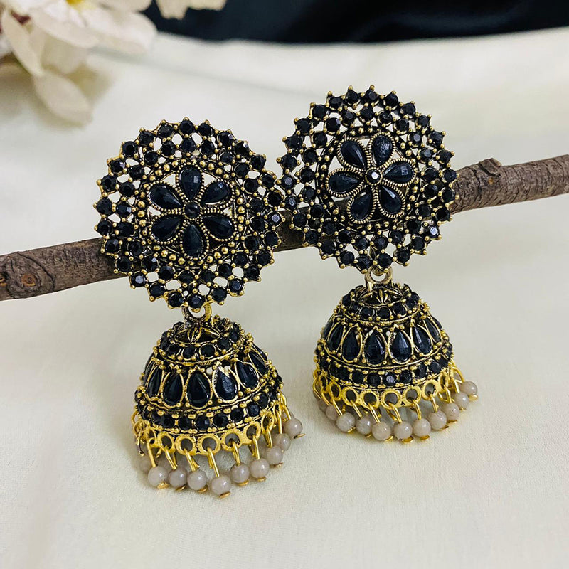 Subhag Alankar Black Attractive Kundan earrings For Girls and Women