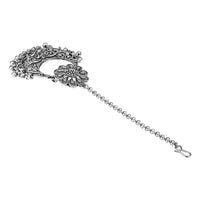 Etnico Silver Oxidised Ghungroo Maang Tikka For Women (T2184OX)