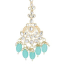 Etnico Gold Plated Traditional Kundan & Pearl Maang Tikka For Women (T3020Sb)