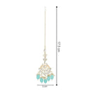 Etnico Gold Plated Traditional Kundan & Pearl Maang Tikka For Women (T3020Sb)
