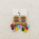 Dhwani Royal Austrian Stone Beads And Pearl Statement Dangler Earrings