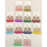 Dhwani Sparkling Crystal And Pearl Elegant Meenakari Dangler Earrings