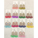 Dhwani Crystal Stone Beads And Meenakari Dangler Earrings 