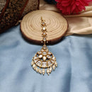 Arham Gold Plated Polki Kundan And Pearl Beads Maangtikka 