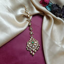 Arham Gold Plated Polki Kundan And Pearl Beads Maangtikka 