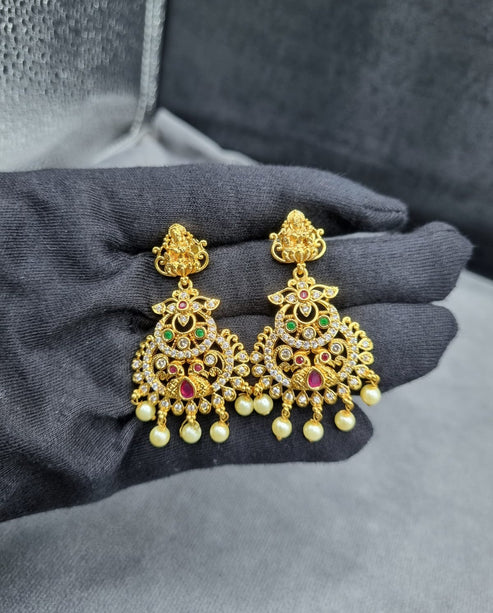 LAFZ Ornate Goddess Lakshmi AD  Earrings