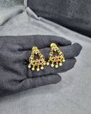 LAFZ Sparkling Multi-Stone AD Temple Earrings