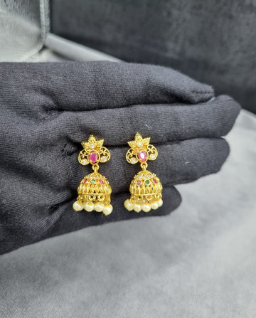 LAFZ Heritage Gold Temple Jhumkas