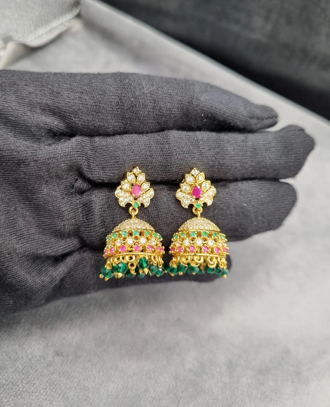 LAFZ Ethnic Indian Temple Jhumka Earrings