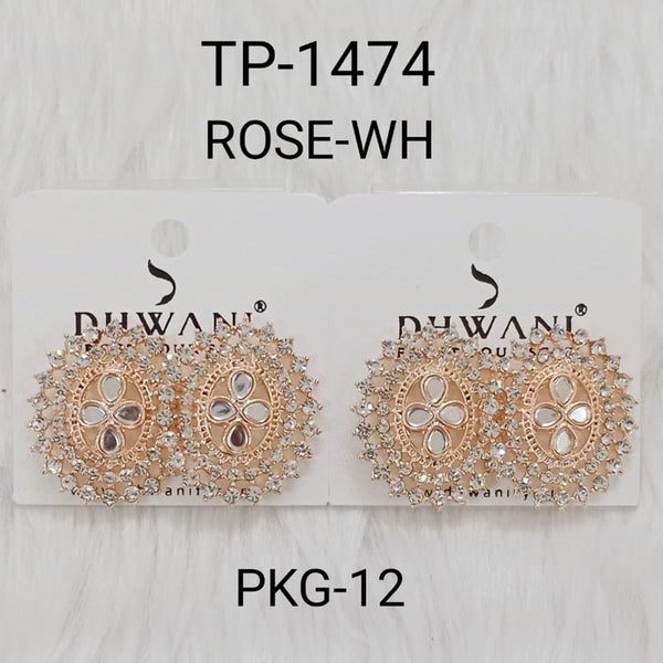 Dhwani Rose Gold Plated Stud Earrings
