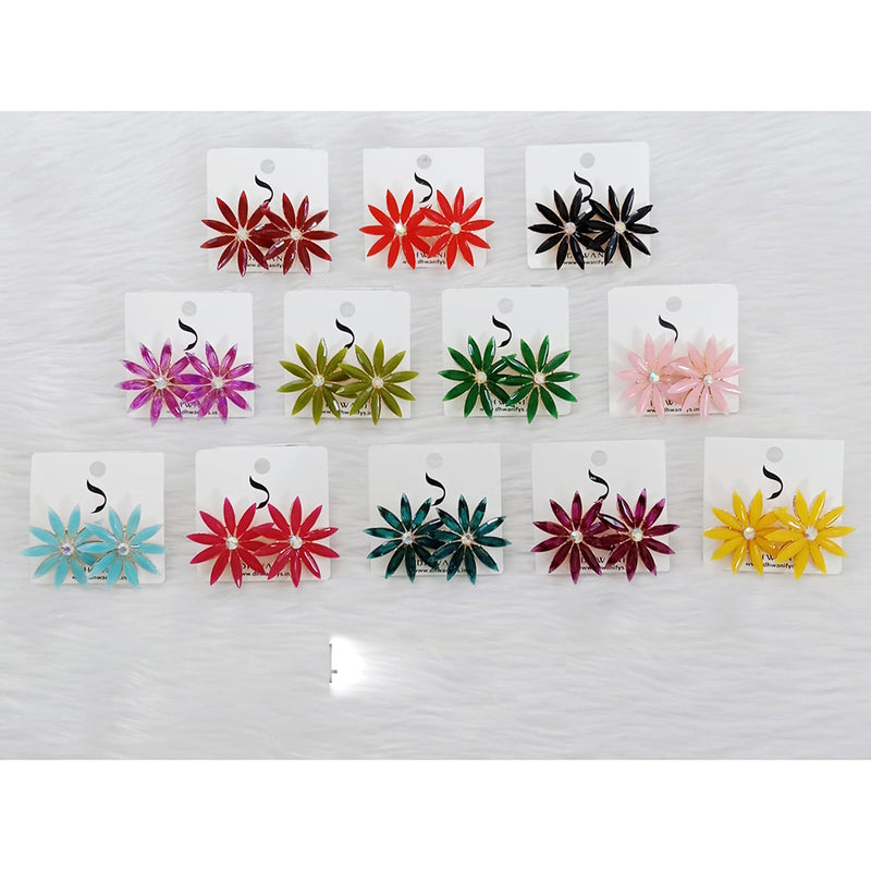 Dhwani Austrian Stone Studs Earrings (Assorted Color)