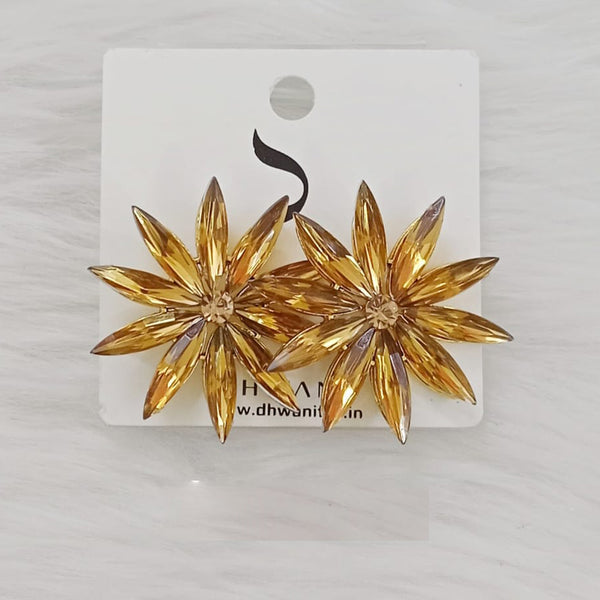 Dhwani Gold Plated Austrian Stone Studs Earrings