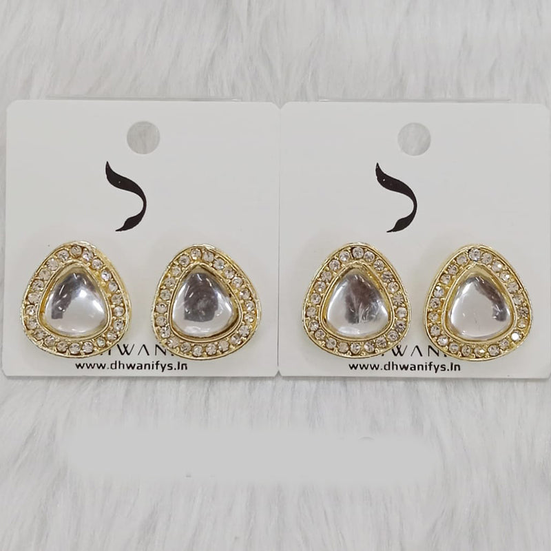 Dhwani Gold Plated Austrian Stone Studs Earrings