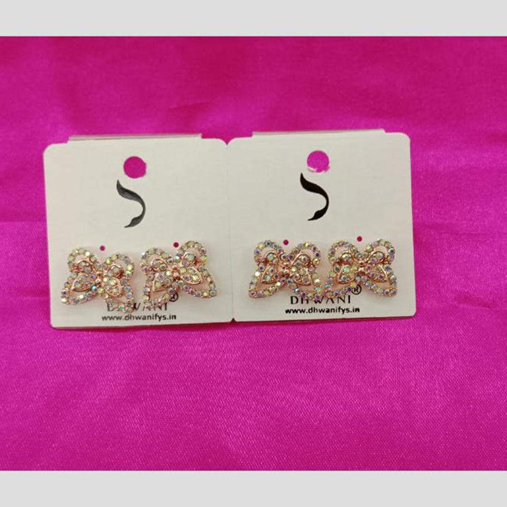 Dhwani Austrian Stone Butterfly Shape Studs Earrings