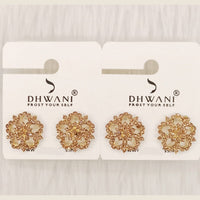 Dhwani Minimal Austrian Stone Stud Earrings 