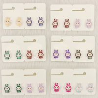 Dhwani Cartoon Style Colorful Labobo Meenakari Studs Earrings