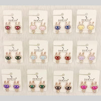 Dhwani Cartoon Style Colorful Labubu Meenakari Studs Earrings