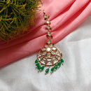 Arham Gold Plated Polki Kundan And Pearl Beads Maangtikka 