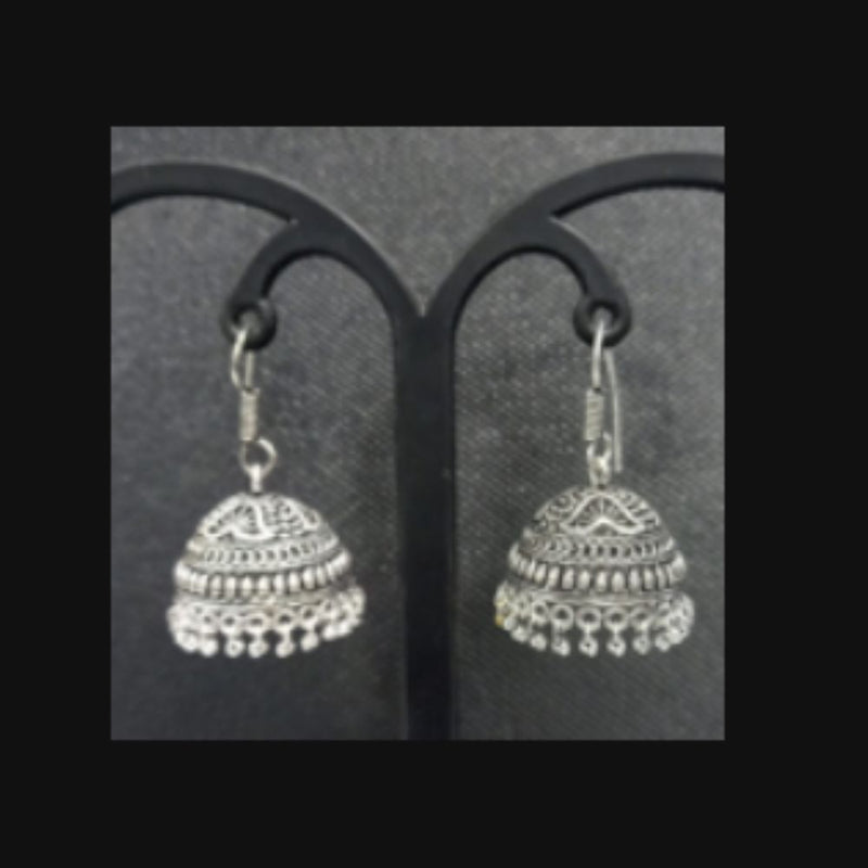 Infinity Jewels Silver Plated Jhumki Earrings