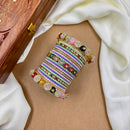 Wedding Chuda Gold Plated Kundan Stone And Austrian Stone Pearl Bangles Set