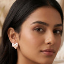 Etnico Fashion Gold Plated Anti Tarnish Heart Design Stud Earrings with Simulated Stone for Women & Girls Lightweight Fashion Jewellery (WE006W)