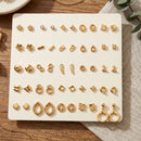Etnico Fashion 25 Pairs Combo Anti Tarnish Set Latest Stylish Stud Earrings for Women and Girls Gold Plated Western Earrings Fashion Jewellery Collection Gift (WE025FL-CO)